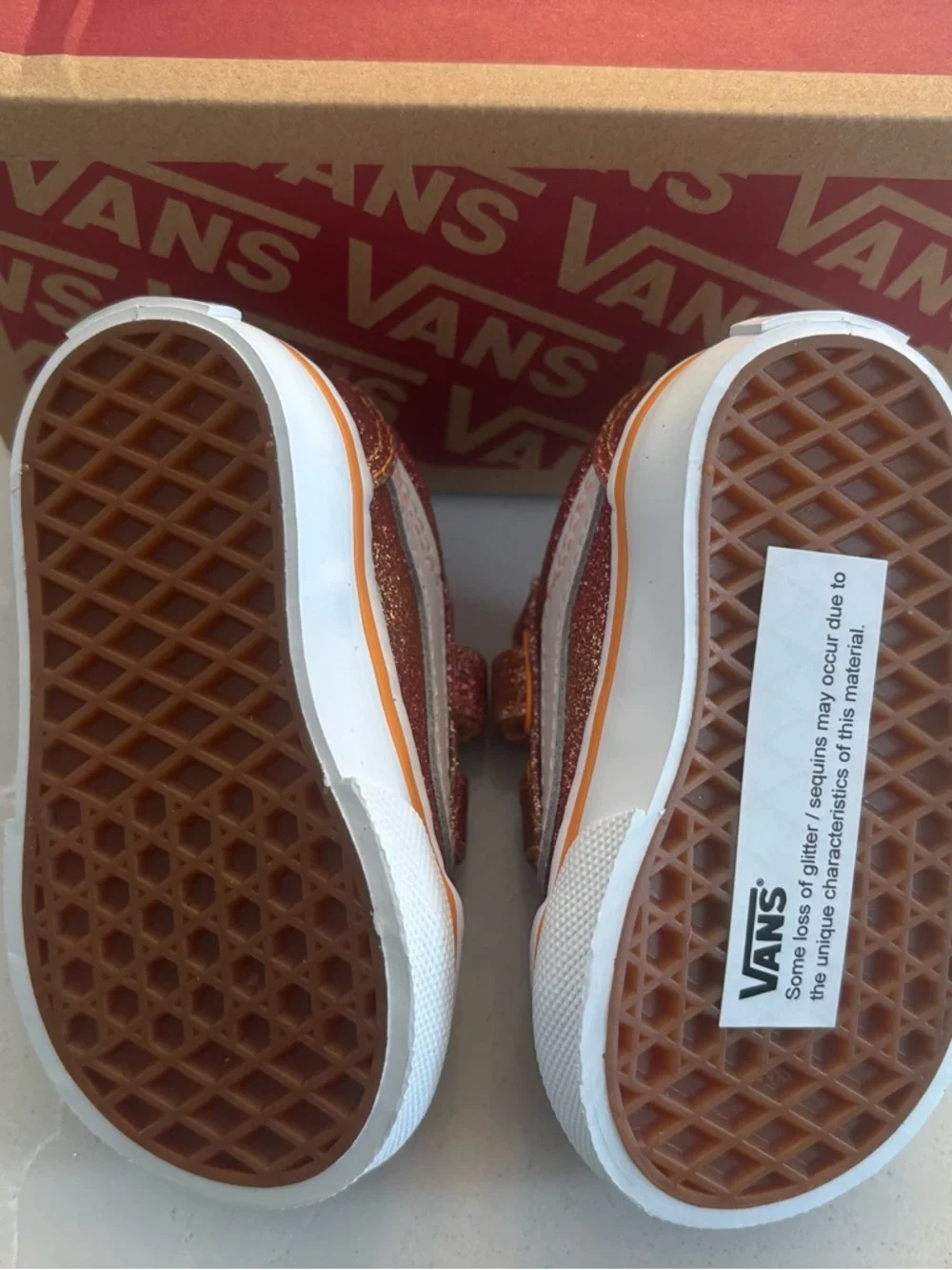 Vans Baby Glitter Sneakers in Sunset - Picture 4 of 5